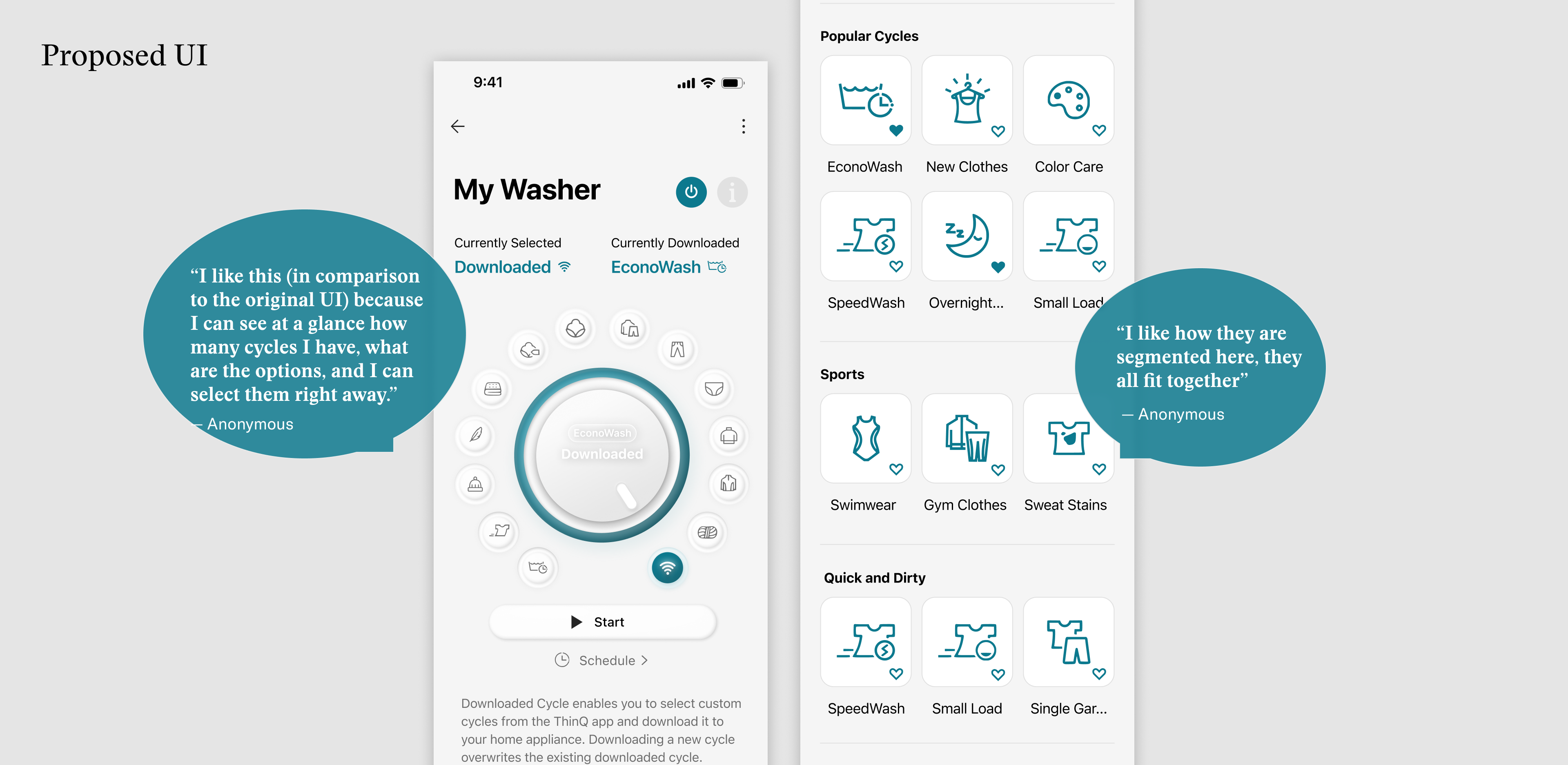User feedback on new proposed UI