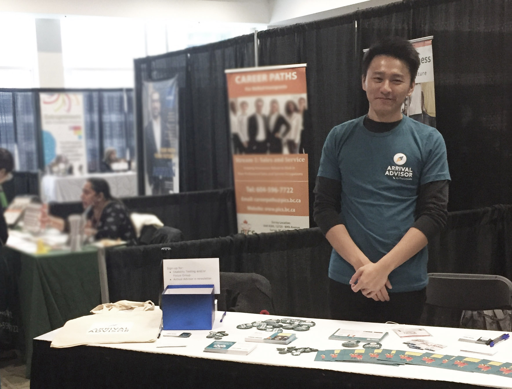 Photo of me at immigration fair